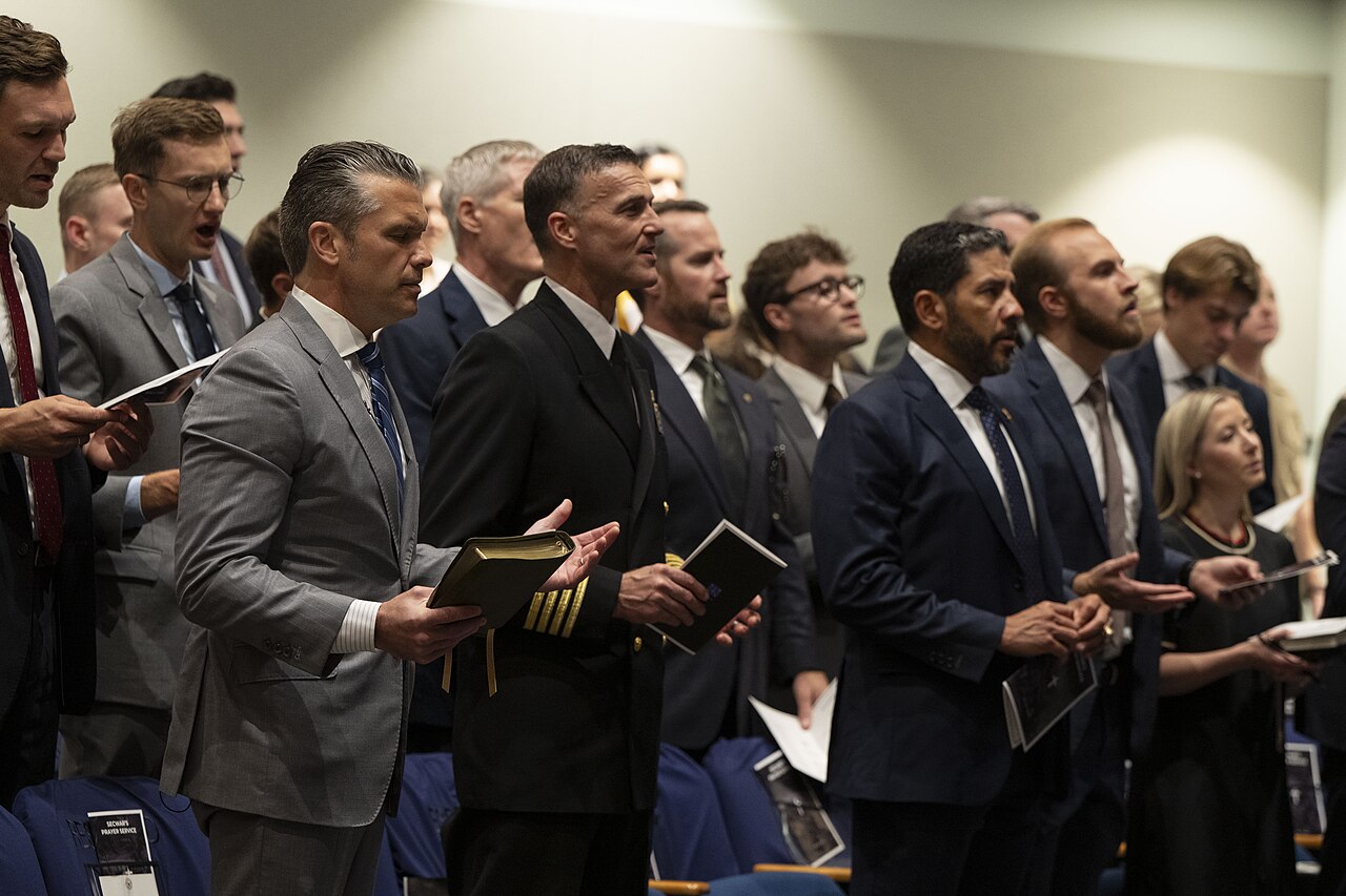 Pete Hegseth bei einer christlichen Gebetsveranstaltung im Pentagon