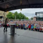 Fabio De Masi bei einer BSW-Kundgebung in Magdeburg 2024